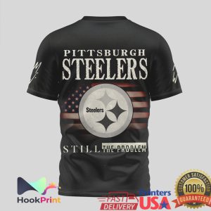 Pittsburgh Steelers Still The Problem Western Bull Skull Black T Shirt