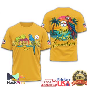 Pittsburgh Steelers Tropical Island Parrot NFL Summer T Shirt