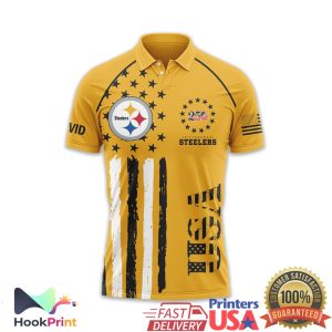 Pittsburgh Steelers USA 250th Anniversary 1776 2026 Commemorative Gold Polo Shirt Pittsburgh Steelers USA 250th Anniversary 1776 2026 Commemorative Gold Polo Shirt