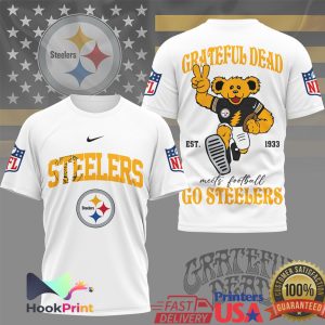 Pittsburgh Steelers x Grateful Dead Dancing Bear NFL T Shirt