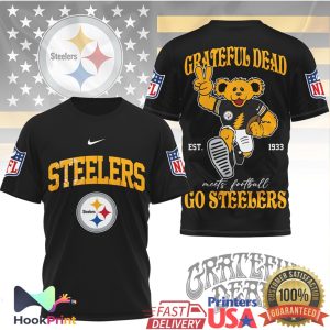 Pittsburgh Steelers x Grateful Dead Dancing Bear NFL T Shirt