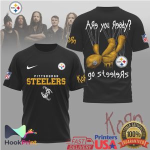 Pittsburgh Steelers x Korn Are You Ready Rock Band Mashup T Shirt