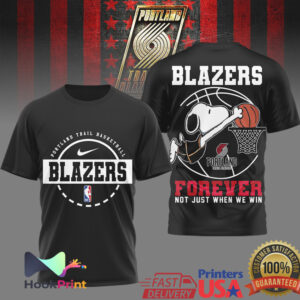 Portland Trail Blazers Snoopy Forever Not Just When We Win Basketball T Shirt