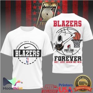 Portland Trail Blazers Snoopy Forever Not Just When We Win T Shirt