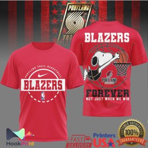 Portland Trail Blazers Snoopy Forever Not Just When We Win T Shirt