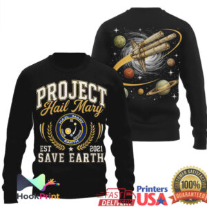 Project Hail Mary Save Earth Est 2021 Sci Fi Space Mission Retro Movie Fans T Shirt