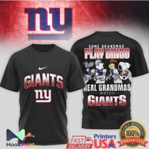 New York Giants Some Grandmas Play Bingo Real Grandmas Watch Giants 2026 T Shirt
