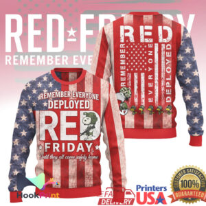 RED Friday Remember Everyone Deployed Snoopy US Flag Patriotic Military Support Men Women T Shirt