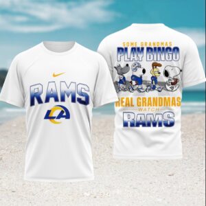 Real Grandmas Watch Los Angeles Rams Funny Bingo Dog Characters T Shirt Real Grandmas Watch Los Angeles Rams Funny Bingo Dog Characters T Shirt