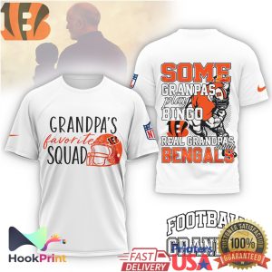 Real Grandpas Watch Bengals Grandpa's Favorite Squad Football T Shirt