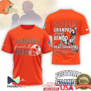 Real Grandpas Watch Browns Grandpa's Favorite Squad Football T Shirt