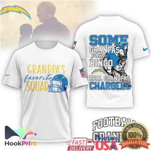 Real Grandpas Watch Chargers Grandpa's Favorite Squad Football T Shirt