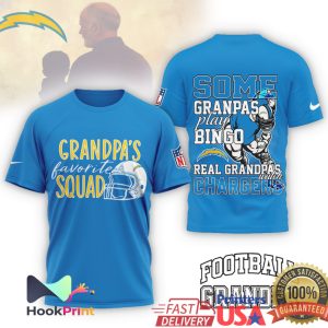 Real Grandpas Watch Chargers Grandpa's Favorite Squad Football T Shirt