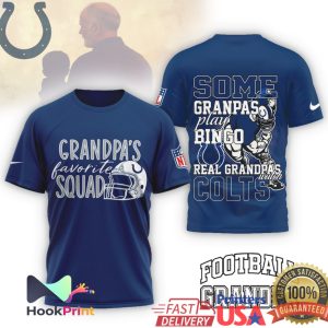 Real Grandpas Watch Colts Grandpa's Favorite Squad Football T Shirt