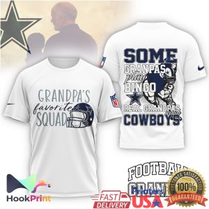 Real Grandpas Watch Cowboys Grandpa's Favorite Squad Football T Shirt