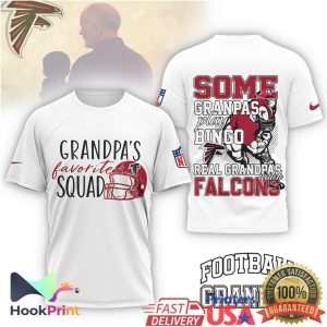 Real Grandpas Watch Falcons Grandpa's Favorite Squad Football T Shirt