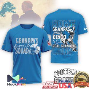 Real Grandpas Watch Lions Grandpa's Favorite Squad Football T Shirt