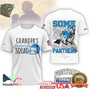 Real Grandpas Watch Panthers Grandpa's Favorite Squad Football T Shirt