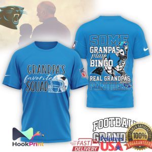 Real Grandpas Watch Panthers Grandpa's Favorite Squad Football T Shirt