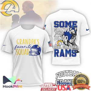 Real Grandpas Watch Rams Grandpa's Favorite Squad Football T Shirt
