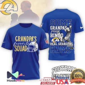 Real Grandpas Watch Rams Grandpa's Favorite Squad Football T Shirt