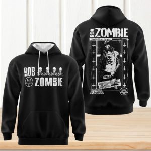 Rob Zombie Exorcism Be Damned Pentagram Graphic Black Hoodie
