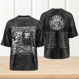 Rob Zombie Horror of the Zombie 2024 Tour Dates Acid Wash T Shirt