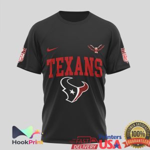 Rush Band x Houston Texans Starman Mashup Black T Shirt