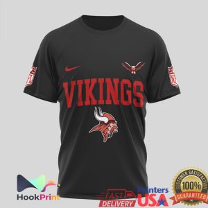 Rush Band x Minnesota Vikings Starman Mashup Black T Shirt