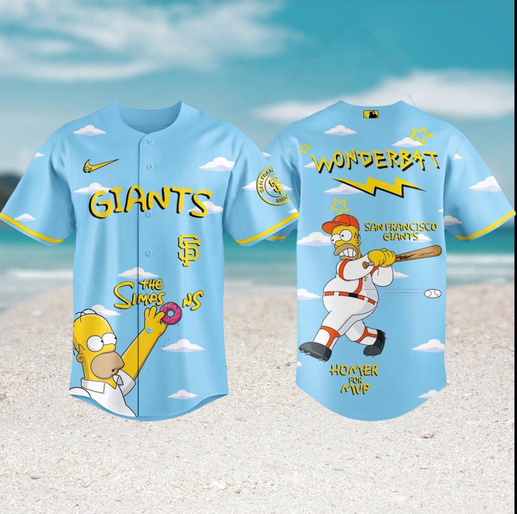 SF Giants Homer Simpson The Simpsons Baseball Jersey SF Giants Homer Simpson The Simpsons Baseball Jersey