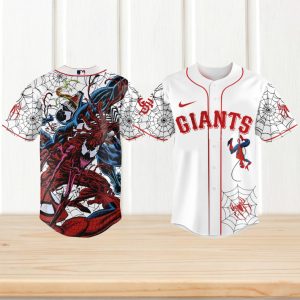 SF Giants Spider Man vs Carnage & Venom Baseball Jersey