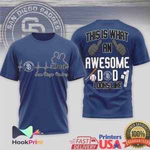 San Diego Padres MLB This Is What An Awesome Dad Looks Like T Shirt San Diego Padres MLB This Is What An Awesome Dad Looks Like T Shirt
