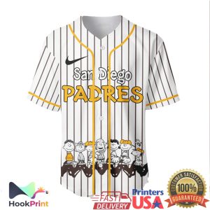 San Diego Padres Peanuts Snoopy Gang Playball All Star Baseball Jersey San Diego Padres Peanuts Snoopy Gang Playball All Star Baseball Jersey