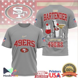 San Francisco 49ers Bartender Bay Area Fan Mixology T Shirt San Francisco 49ers Bartender Bay Area Fan Mixology T Shirt