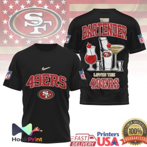 San Francisco 49ers Bartender Bay Area Fan Mixology T Shirt