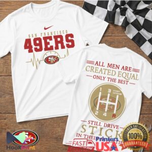 San Francisco 49ers Football Heartbeat Manual Gear Shift Sports Fan Men Women T Shirt