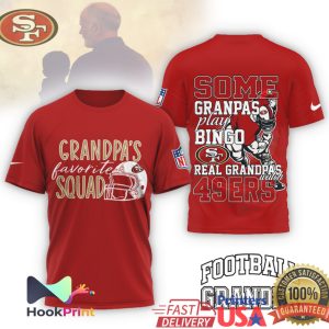 San Francisco 49ers Grandpa's Favorite Squad Funny Father's Day Football T Shirt