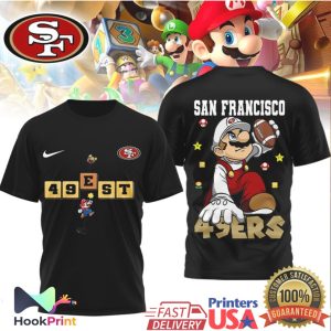 San Francisco 49ers Mario Bros Style Football Graphic T Shirt San Francisco 49ers Mario Bros Style Football Graphic T Shirt