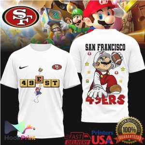 San Francisco 49ers Mario Bros Style Football Graphic T Shirt