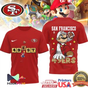 San Francisco 49ers Mario Bros Style Football Graphic T Shirt