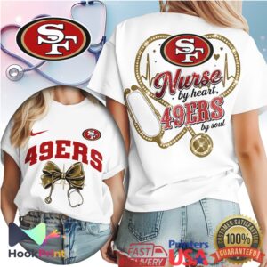 San Francisco 49ers Nurse By Heart Soul Medical Women T Shirt