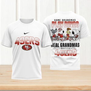 San Francisco 49ers Real Grandmas Watch 49ers Snoopy Cartoon T Shirt