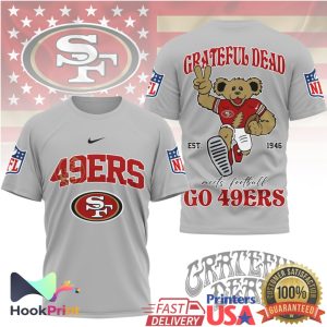 San Francisco 49ers x Grateful Dead Dancing Bear NFL T Shirt San Francisco 49ers x Grateful Dead Dancing Bear NFL T Shirt