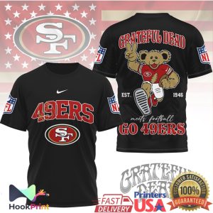 San Francisco 49ers x Grateful Dead Dancing Bear NFL T Shirt