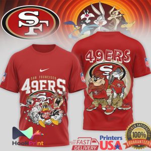 San Francisco 49ers x Looney Tunes Vintage Character NFL T Shirt