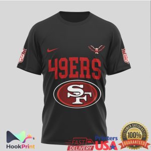 San Francisco 49ers x Rush Band 2112 Starman Black 3D T Shirt San Francisco 49ers x Rush Band 2112 Starman Black 3D T Shirt