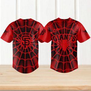 San Francisco Giants Spider Web Red & Black Graphic Baseball Jersey