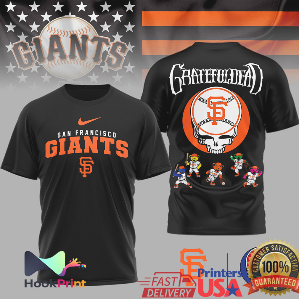 San Francisco Giants x Grateful Dead Stealie Skull Baseball Bears T Shirt San Francisco Giants x Grateful Dead Stealie Skull Baseball Bears T Shirt