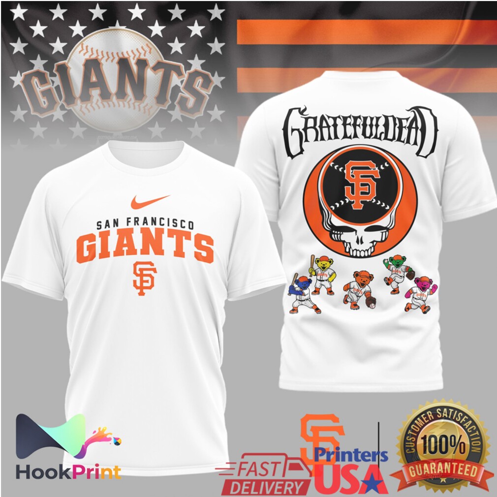 San Francisco Giants x Grateful Dead Stealie Skull Baseball Bears T Shirt San Francisco Giants x Grateful Dead Stealie Skull Baseball Bears T Shirt