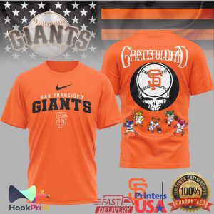 San Francisco Giants x Grateful Dead Stealie Skull Baseball Bears T Shirt